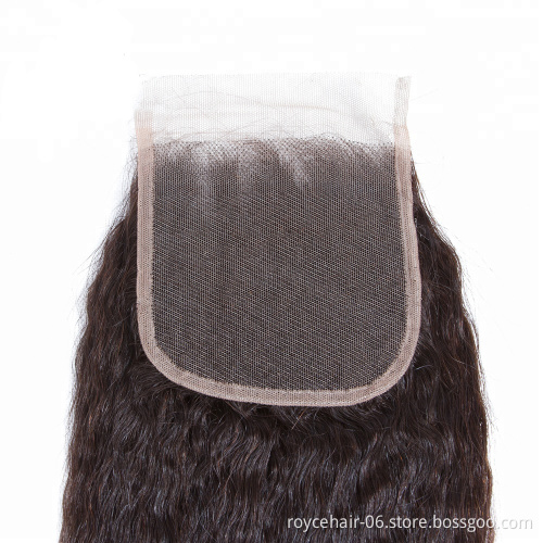 Closure With Top Wig Curly Hair , U Part  Light Brown Lace Hair Closure
